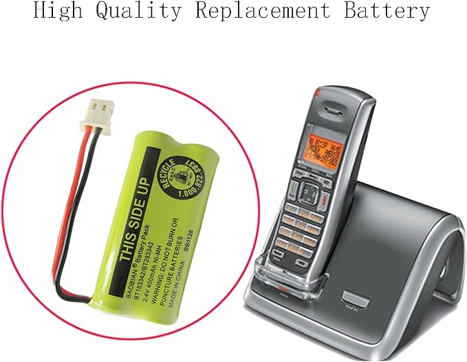 2.4V 400mAh Cordless Home Phone Battery Compatible - Image 7