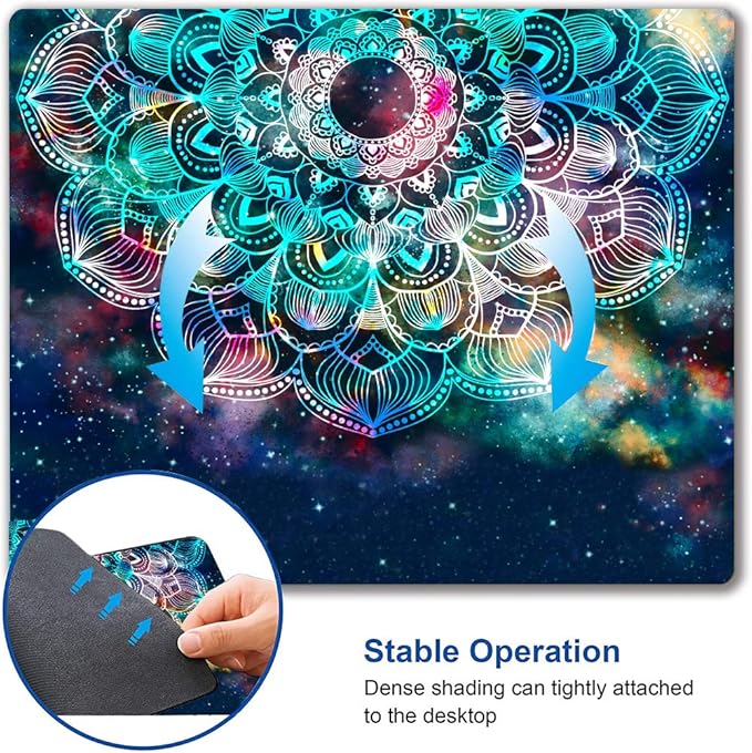 Redragon Galaxy Mandala Gaming Mouse Mat, Square Waterproof Rubber Base Mouse - Image 6