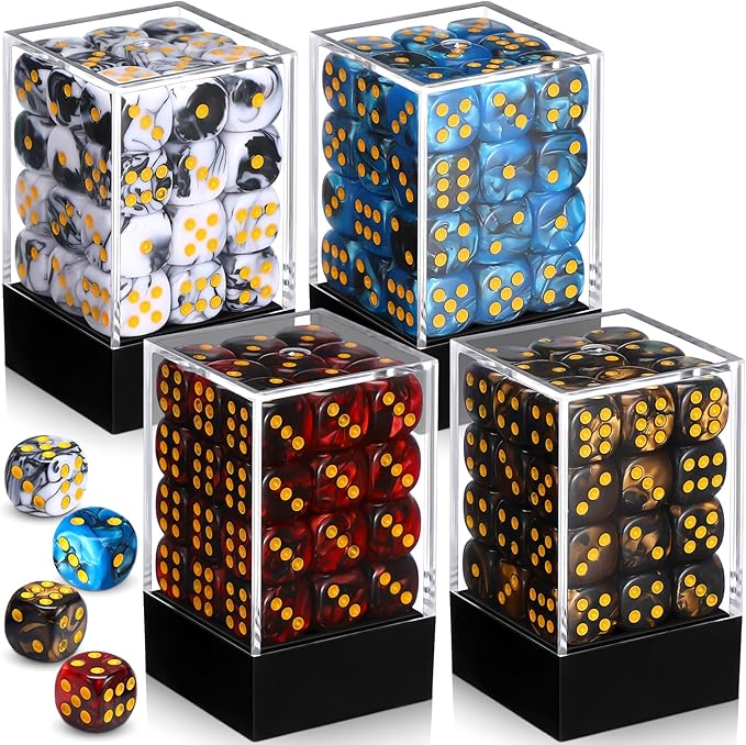 144 Pieces 12mm 6 Sided Mini Dice Set by Foilswirl