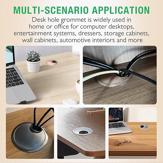 1 Pcs Desk Grommet 2" / 50 mm, Desk Cord Hole Cover, Cable Grommet Metal Zinc - Image 7