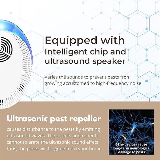Ultrasonic Pest Repeller Mice Repellent Indoor Pest Repellent Ultrasonic Plug in - Image 2