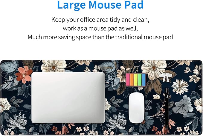 Dark Flower Large Mouse Pad, Gaming Keyboard Desk Pad, Extended Mouse Mat - Image 8