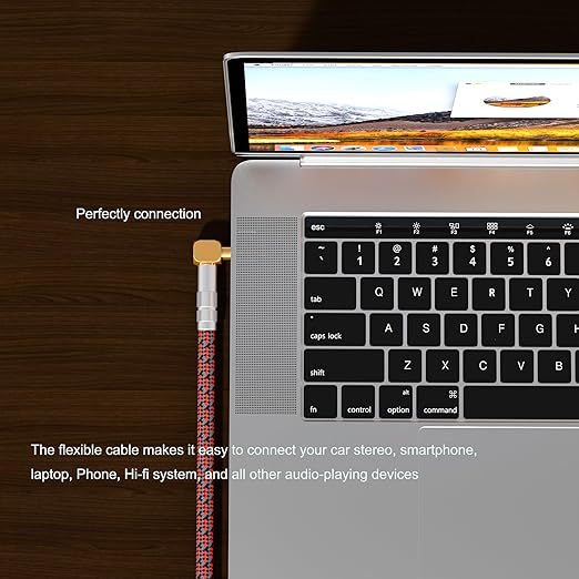Audiophile High Purity Copper Aux Audio Cable 3.5mm Male to 3.5mm Male Audio - Image 3
