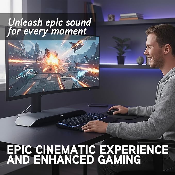 BlueAnt Soundblade Under Monitor Soundbar, Powerful 120 watt, 2.1 Channel USB-C - Image 8