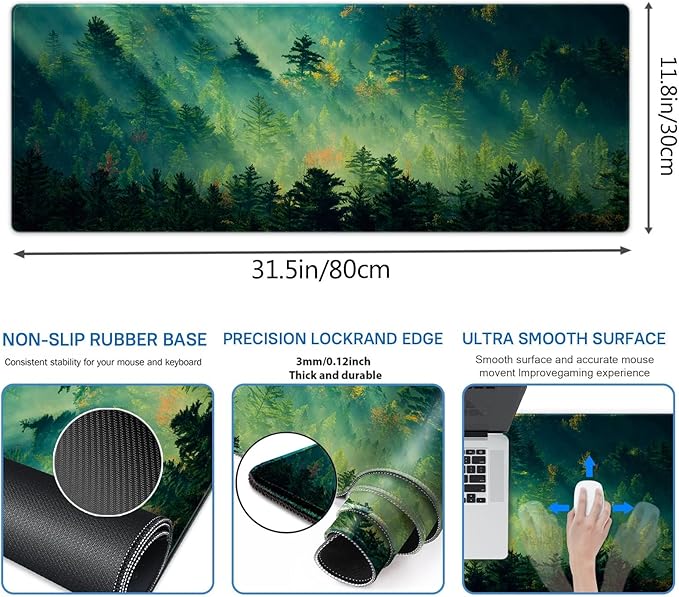 Galdas Mouse Pad, Office Desk Mat Large Gaming Keyboard Pad Durable Stitched - Image 5