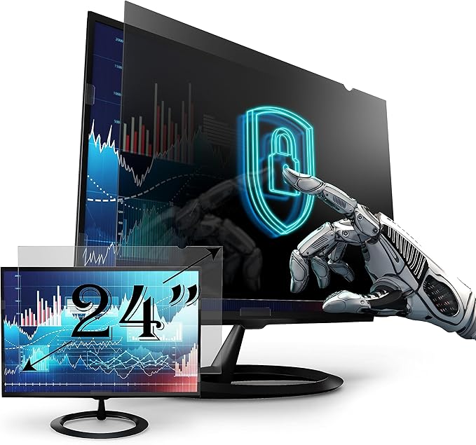 Privacy Screen Filter for 24 Inches Desktop Computer Widescreen Monitor by EZProScreenProtector