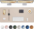 AFIING Leather Desk Pad Protector, Office Mat, Large Mouse Pad, Non-Slip PU by AFIING