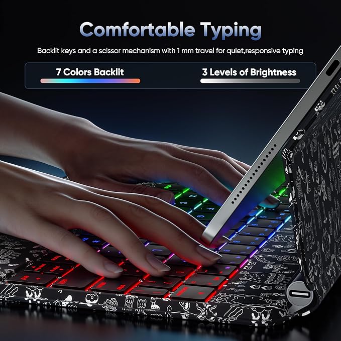 Keyboard Case for iPad Air 11 inch M2/M3 & iPad Pro 11 inch & iPad Air 4th/5th - Image 3
