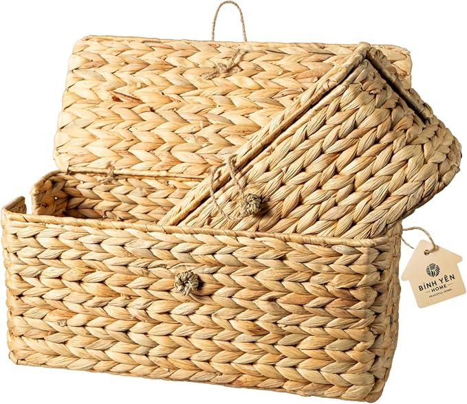 Wicker Cable Management Box by BINHYENHOME