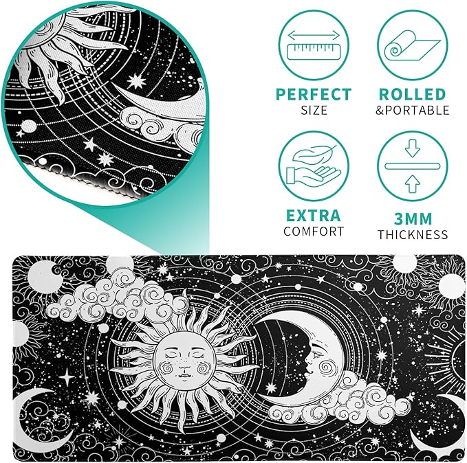 Magic Astrology Extended Big Mouse Pad Large, Gaming Mouse Pad Desk Pad - Image 5