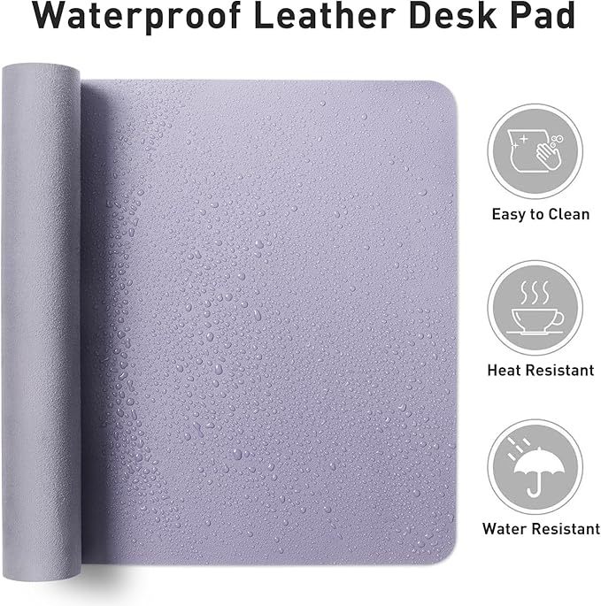 Aothia Non-Slip PU Leather Waterproof Desk Protector Mat, Mouse Pad, Desk - Image 6