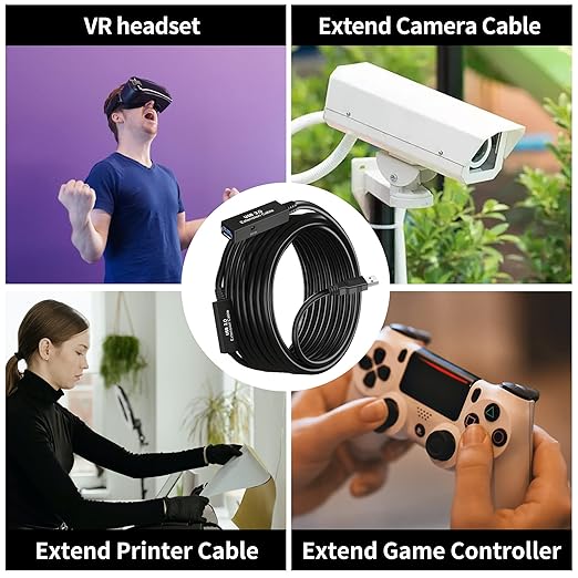 100FT USB 3.0 Active Extension Cable, USB 3.0 Extension Cord A-Male to A-Female - Image 7