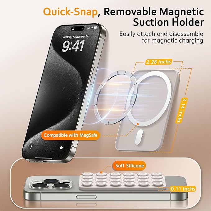 GONEZ Magnetic Suction Cup Phone Mount - Image 7