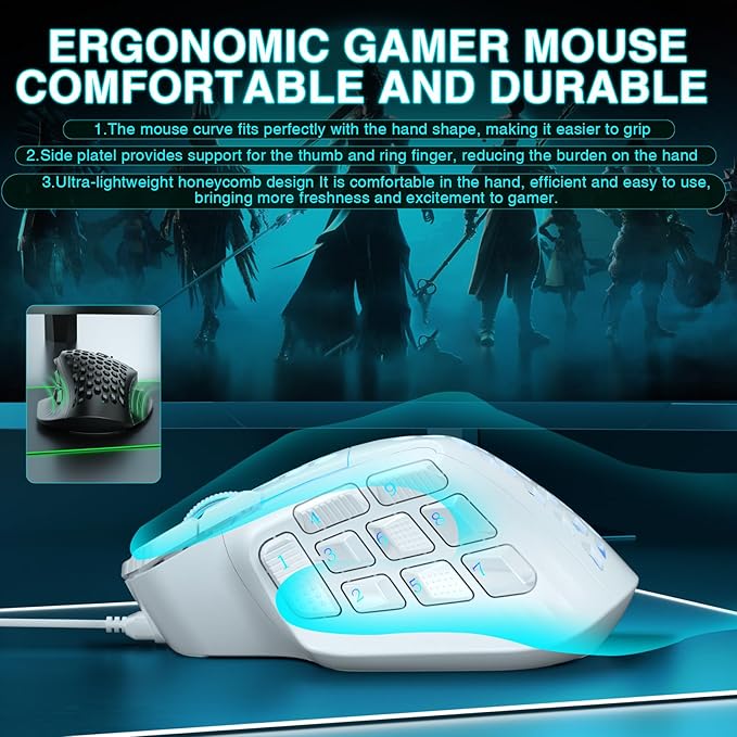SOLAKAKA SM809 MMO Gaming Mouse Wired RGB - Image 7