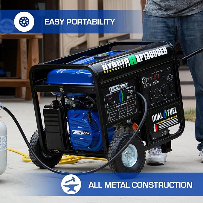 DuroMax XP13000EH 13, 000-Watt Dual Fuel Portable Generator - Image 8