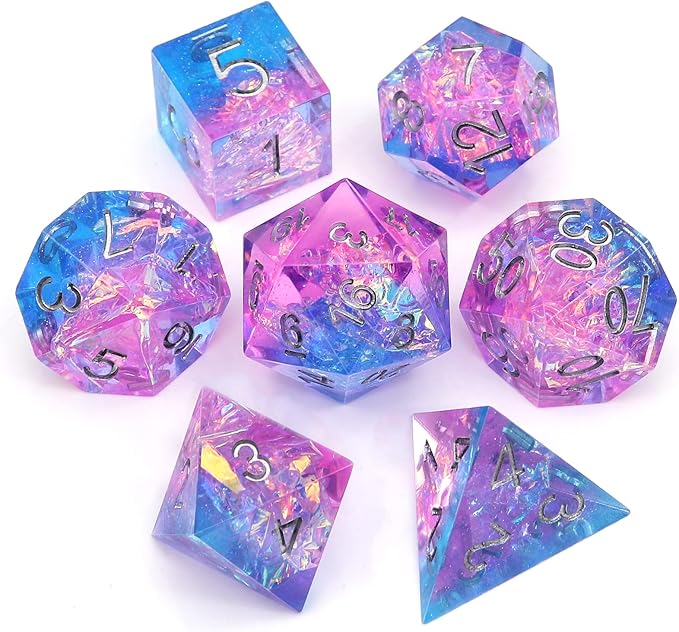 Haxtec Sparkling Sharp Edge Dice Set by HaxtecDice