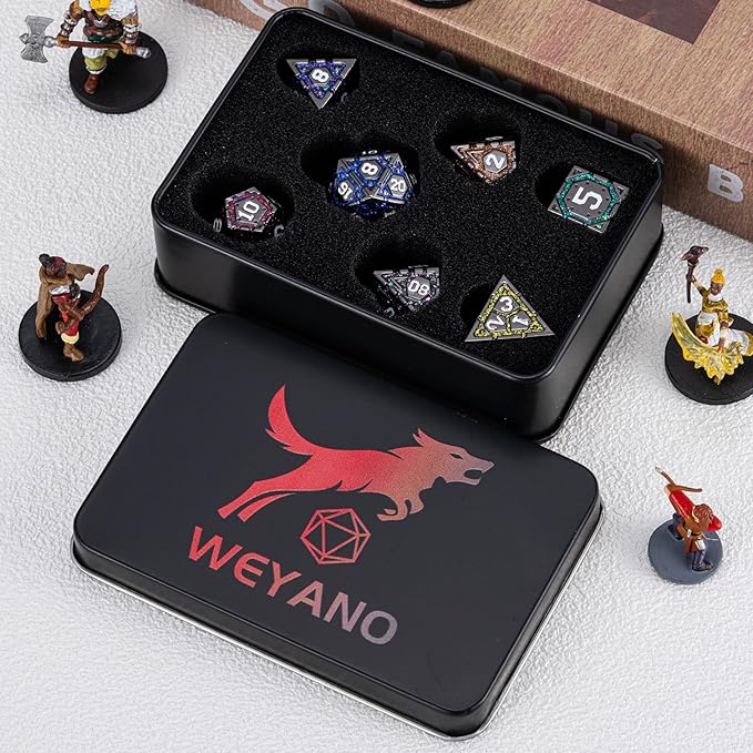 DND Metal Dice Set, Polyhedral Dice Set - Image 7