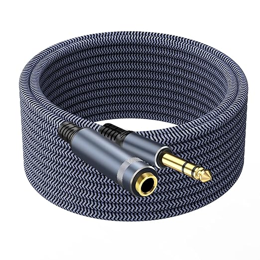 1/4" Male to Female Stereo Headphone Extension Cable - 15ft by TAiSUSAN