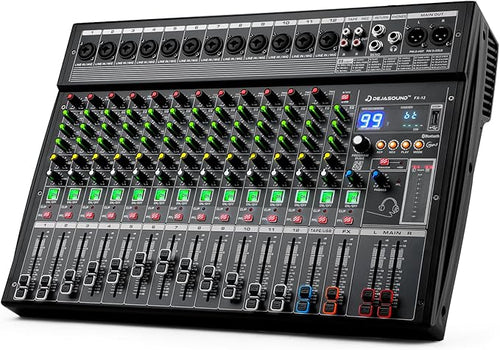 12-Channel Professional Audio Mixer, FX-12usb Mixing Console by Unknown