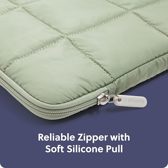 U Brands Nylon Puffer Zipping Medium Laptop Sleeve, 9.75" x 13", Computer - Image 4