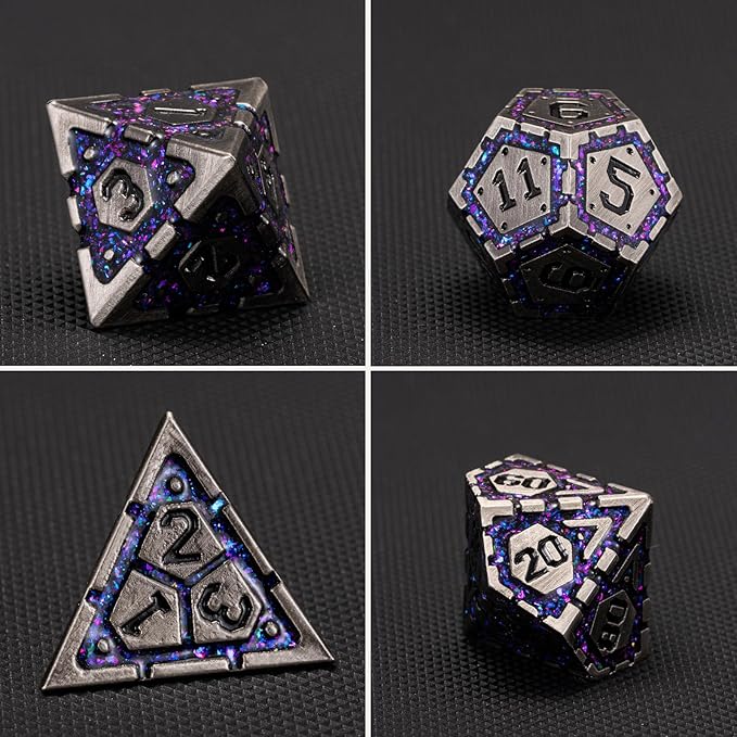 Metal D&D Dice Set, Polyhedral Metallic Dice - Image 7