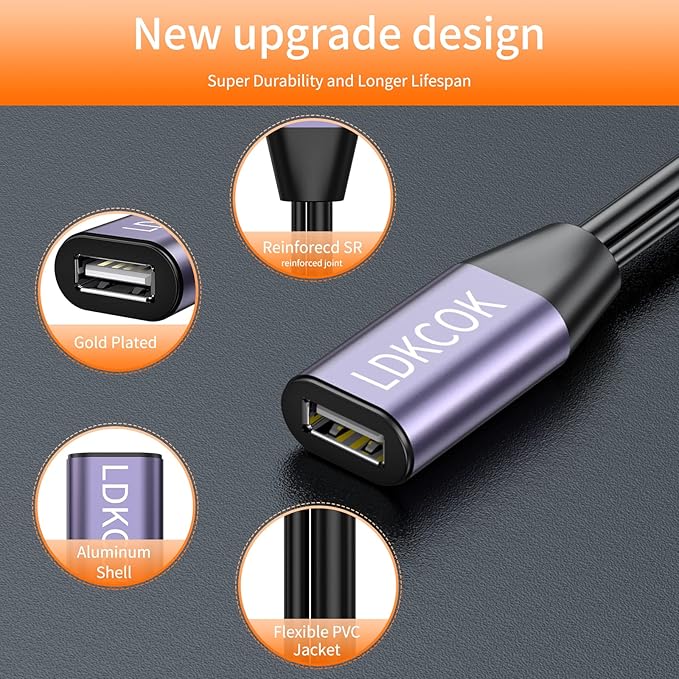 LDKCOK USB 2.0 Type A Male to A Female Active Repeater Extension Cable 50ft - Image 4