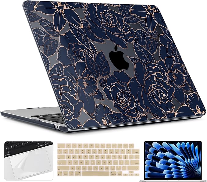 TWOLSKOO Compatible with M4 MacBook Air 15 inch Case 2025-2023 Released Model by TWOLSKOO