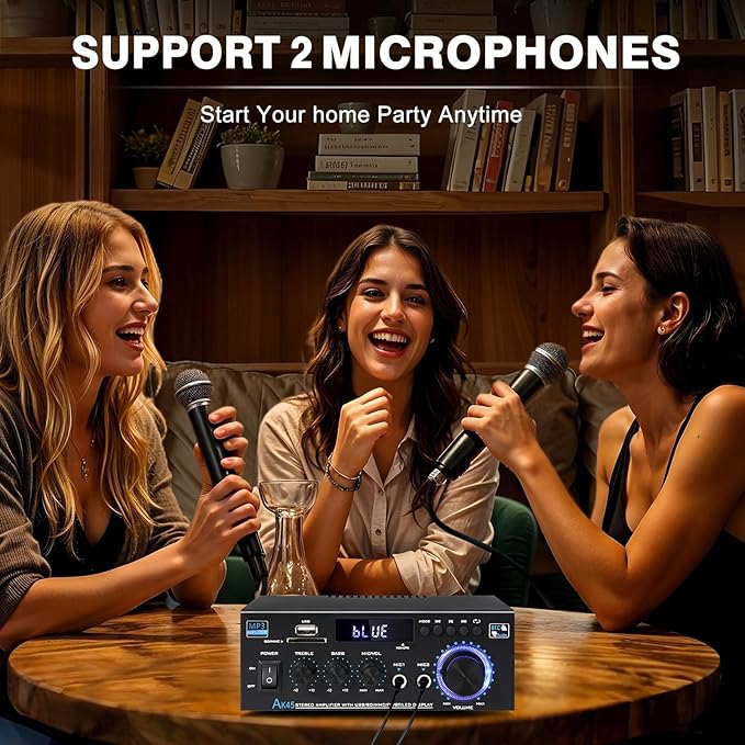 AK45 Stereo Receivers Amplifier Home Audio - Image 8