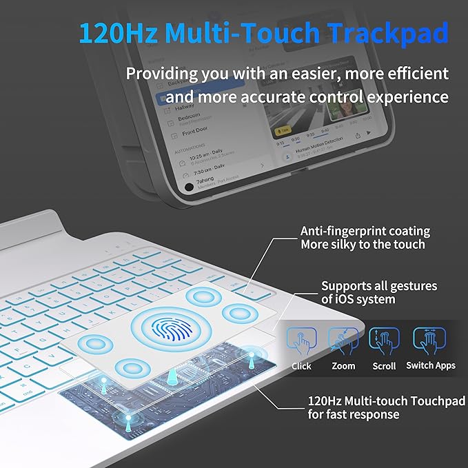 Keyboard Case for iPad Air 11 inch, Magnetic Detachable Keyboard Case for iPad - Image 7