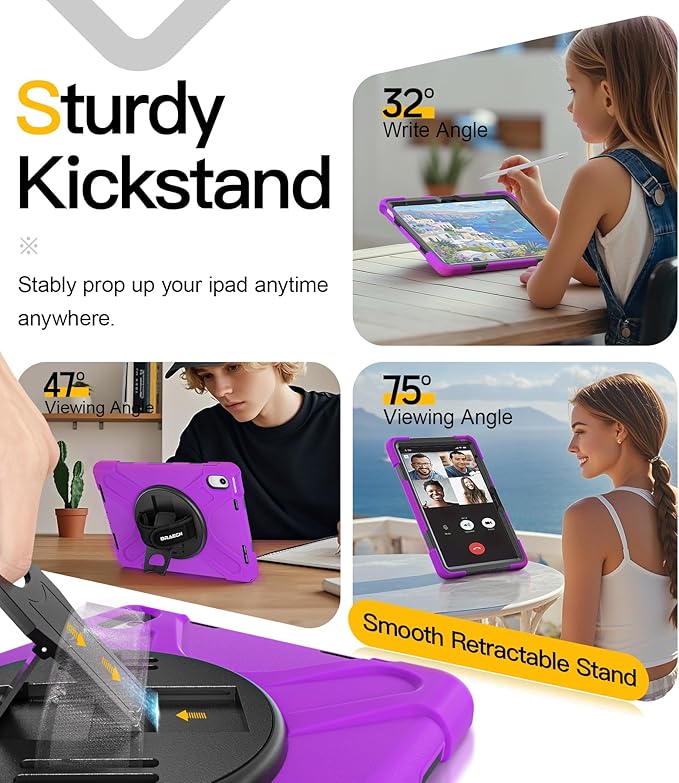 BRAECN for iPad 11th/10th Generation case 11/10.9 inch 2025/2022 Heavy Duty - Image 5
