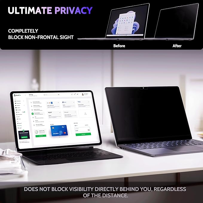 Privacy Screen for 15 Inch Surface Laptop 6/5/4/3/2/1, MagicSuction™ Removable - Image 4