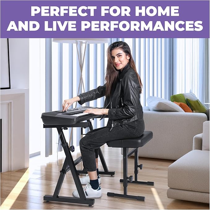 Liquid Stands Portable Heavy Duty Digital Piano Stand & Bench Set - Image 6