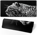 Black and White Gaming Mouse Pad 31.5 x 11.8 Inch Extended Large Mouse Pad by Brecoy