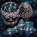 ARUOHHA DND Metal Dice Black Blue Dragons Egg Dice by ARUOHHA
