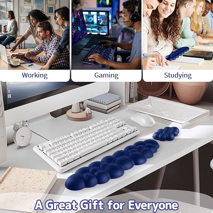 Cloud Wrist Rest Keyboard, Cloud Keyboard Wrist Pad Set - Image 6
