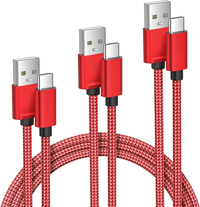 Elebase USB Type C Charger Cable 3 Pack 1.5/3.3/6.6FT, Car Charging Cord by Elebase