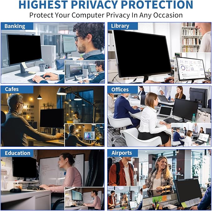 〔2-Pack〕 27 Inch Computer Privacy Screen Filter - Image 9