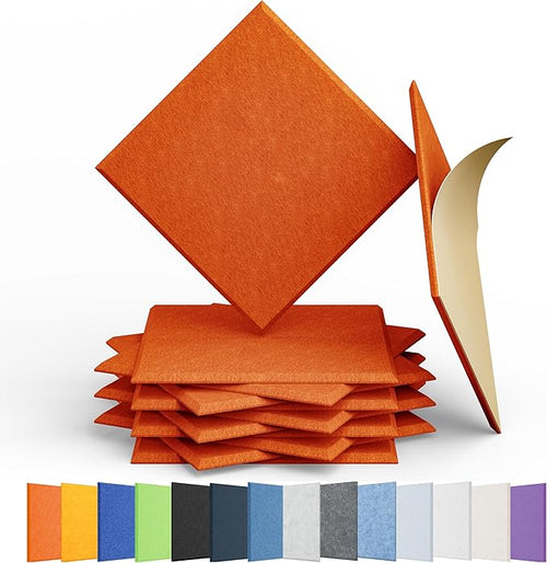 12 Pack Acoustic Panels Self Adhesive Sound Proof Foam, High Density Sound by Amantech