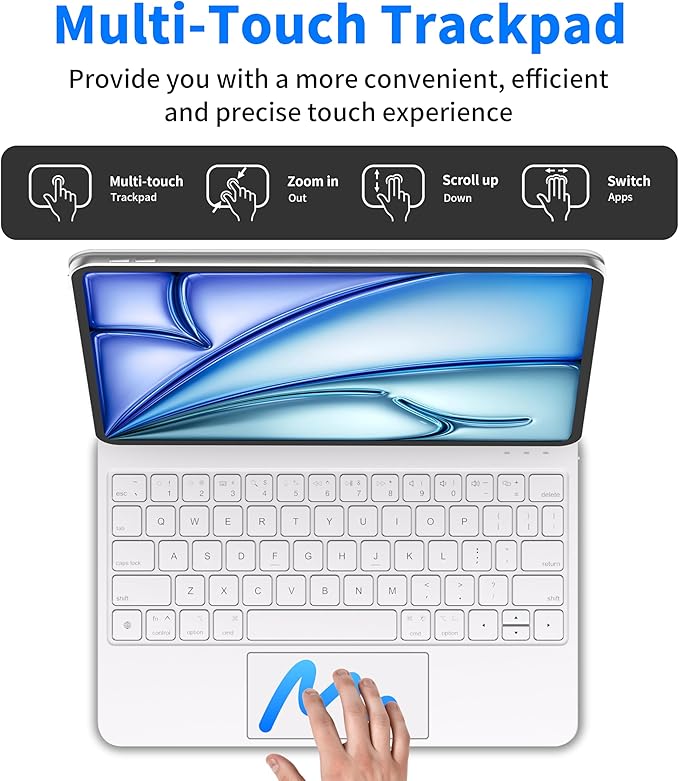 iPad Air 11 inch Case with Keyboard & iPad Pro 11 inch, Magic Keyboard - Image 6