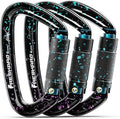 FresKaro UIAA Certified 25KN Auto Locking Climbing Carabiner Clips, Twist Lock by FresKaro