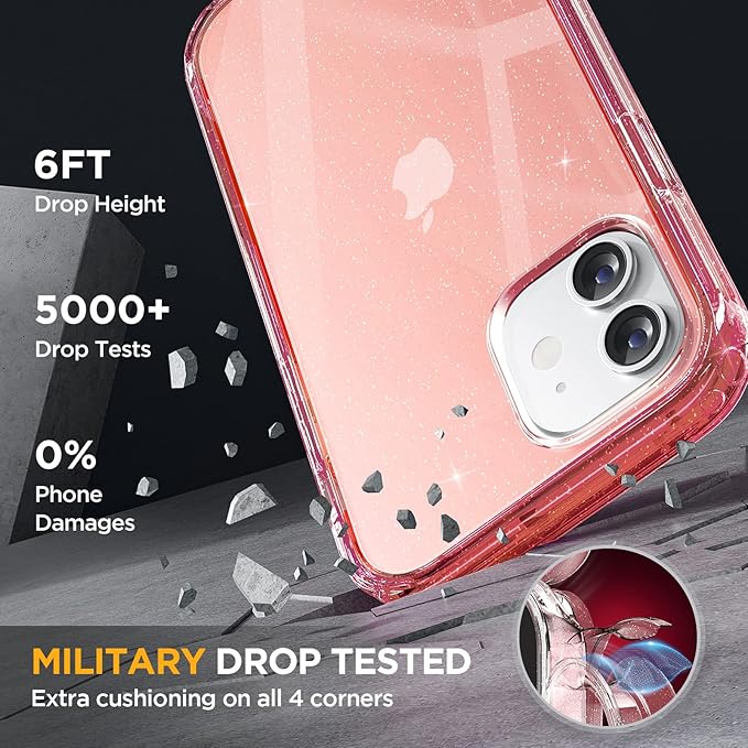 Miracase Glass Series for iPhone 12/12 Pro Case 6.1 inch, Upgraded Full-Body - Image 3