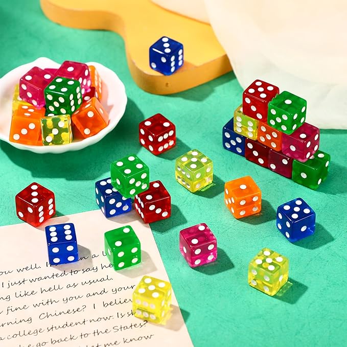 36 Piece 19 mm Casino Style Craps Dice Sets Acrylic and Translucent D6 Dice - Image 6