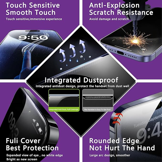 2 Pack Matte Privacy Screen Protector - Image 5