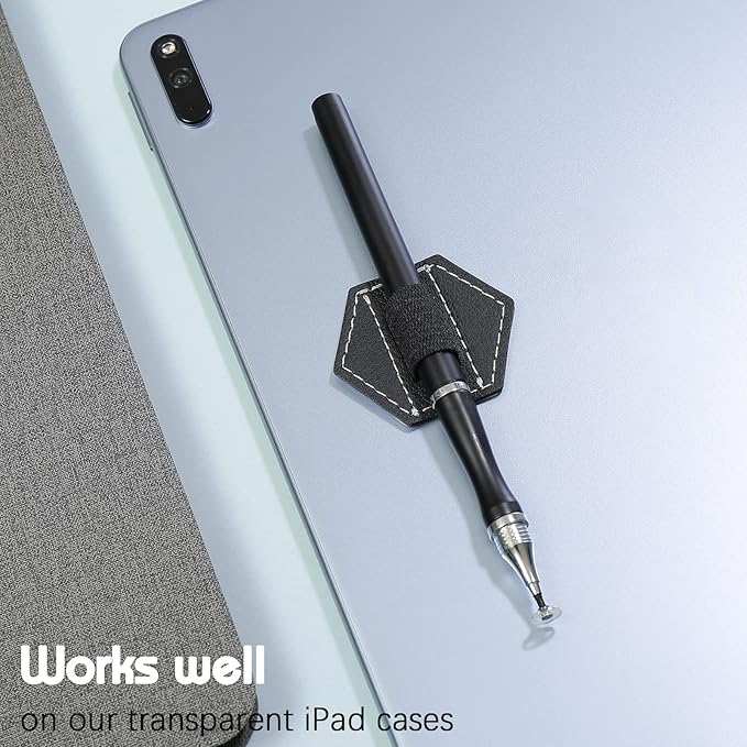 Pajean 10 Pieces Notebook Pen Loop Holder Self Adhesive Leather Pen Holder - Image 7