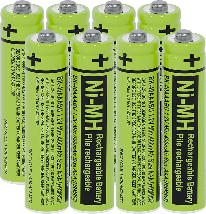 RocketBus 8-Pack BK-40AAABU Replacement Battery by RocketBus