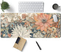 Japanese Minimalist Floral Desk Mat Aesthetic Flowers XL Large Extended Gaming by TENG+DA+QING