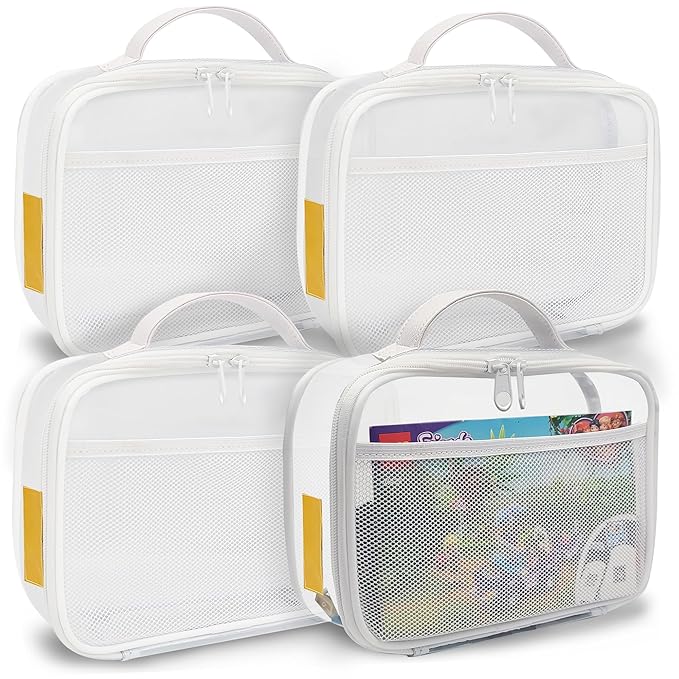 holay 4 Packs PVC Zippered Blocks Set, Board game Storage Organizer Case by OrganizeYourLifeWithholay