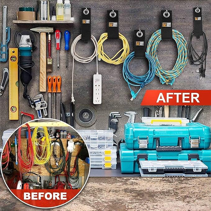 22PCS Heavy Duty Storage Straps Garage Organization Tool Organizers and Storage - Image 2