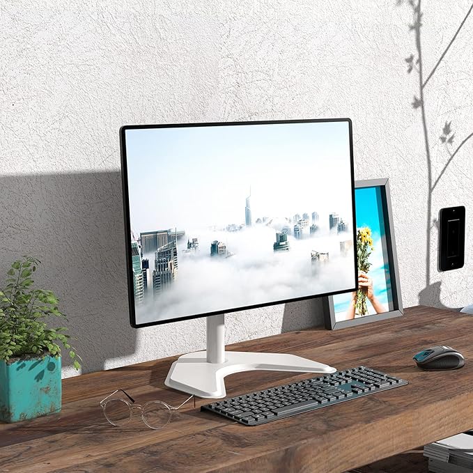 WALI Single Monitor Stand, Free Standing Desk Stand - Image 2