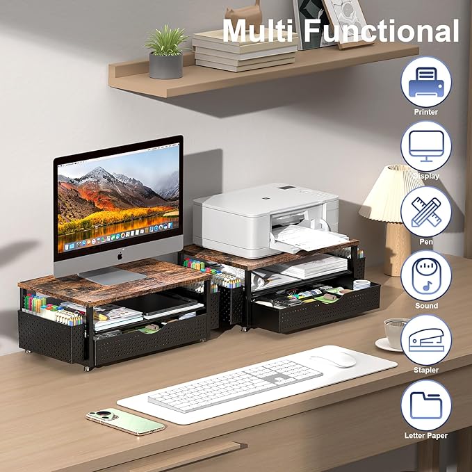 Desk Organizer and Accessories, Computer Monitor Stand Riser - Image 5